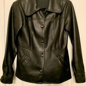 Faux Leather Short Jacket